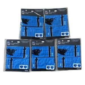 FOCO NFL Carolina Panthers Adjustable Masks Five Packs Of 2 *Read*